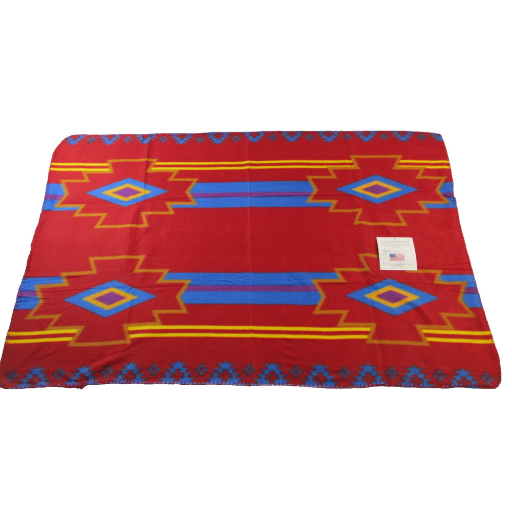 Running Strong For American Indian Youth Fleece Throw Blanket Red Southwestern